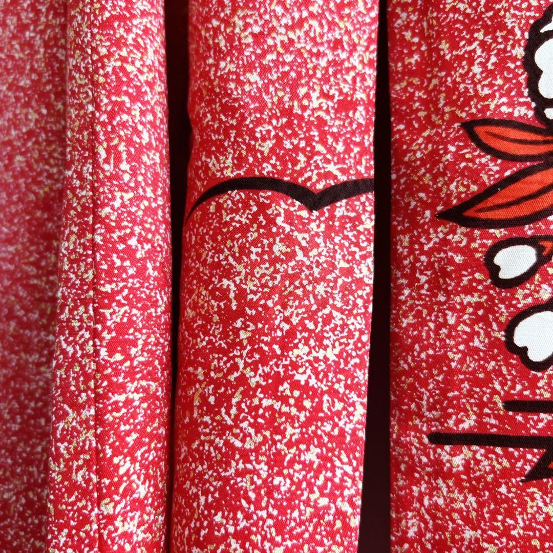 セット　七五三７歳女の子　小物　赤地　化繊　赤系　52324