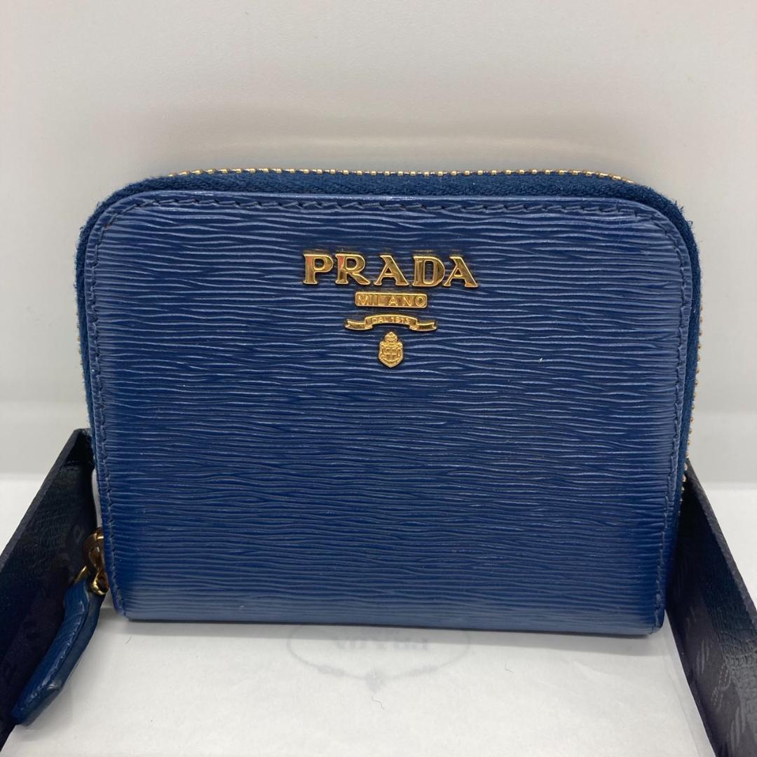 ▼PRADA　プラダ　ケース　財布 1MM268　レザー　保証書　箱