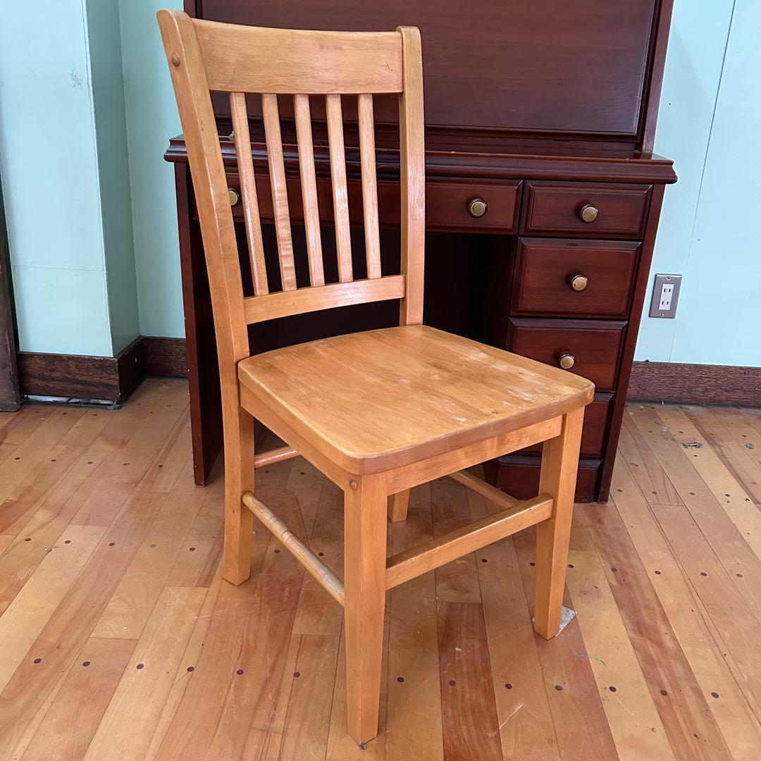【 アメリカ 製】 パイン 材 椅子 (4脚あり)d