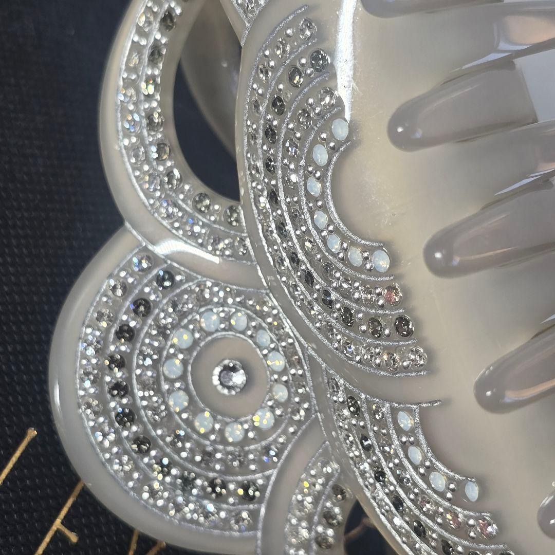 ALEXANDRE DE PARIS　豪華キラキラ　オフホワイトクリップ　L