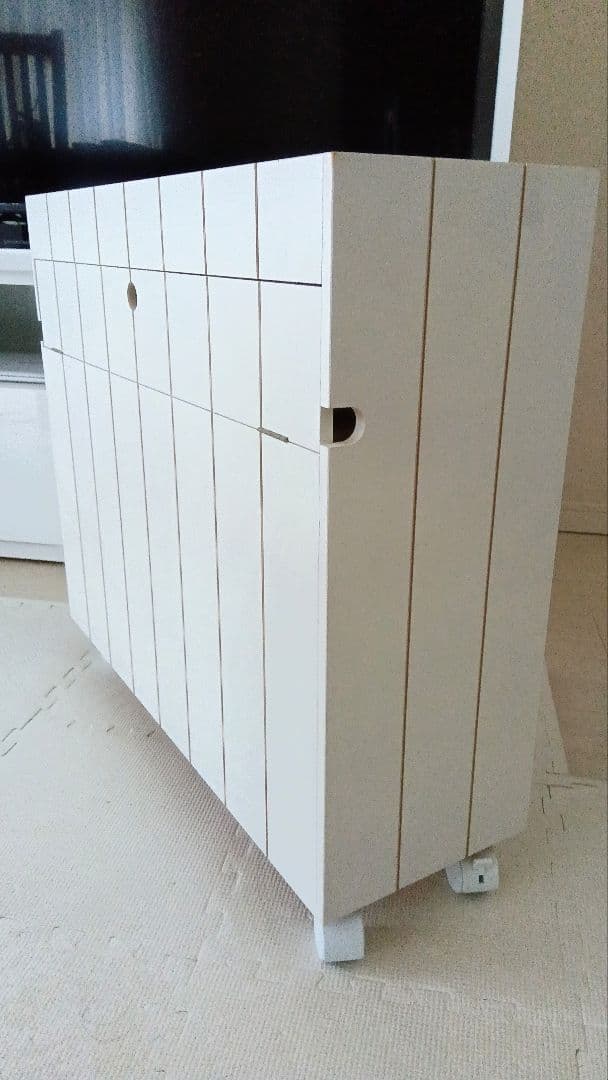 ディノス購入隠せるリビング整理ワゴンモバイル収納キャスターつき幅60cm