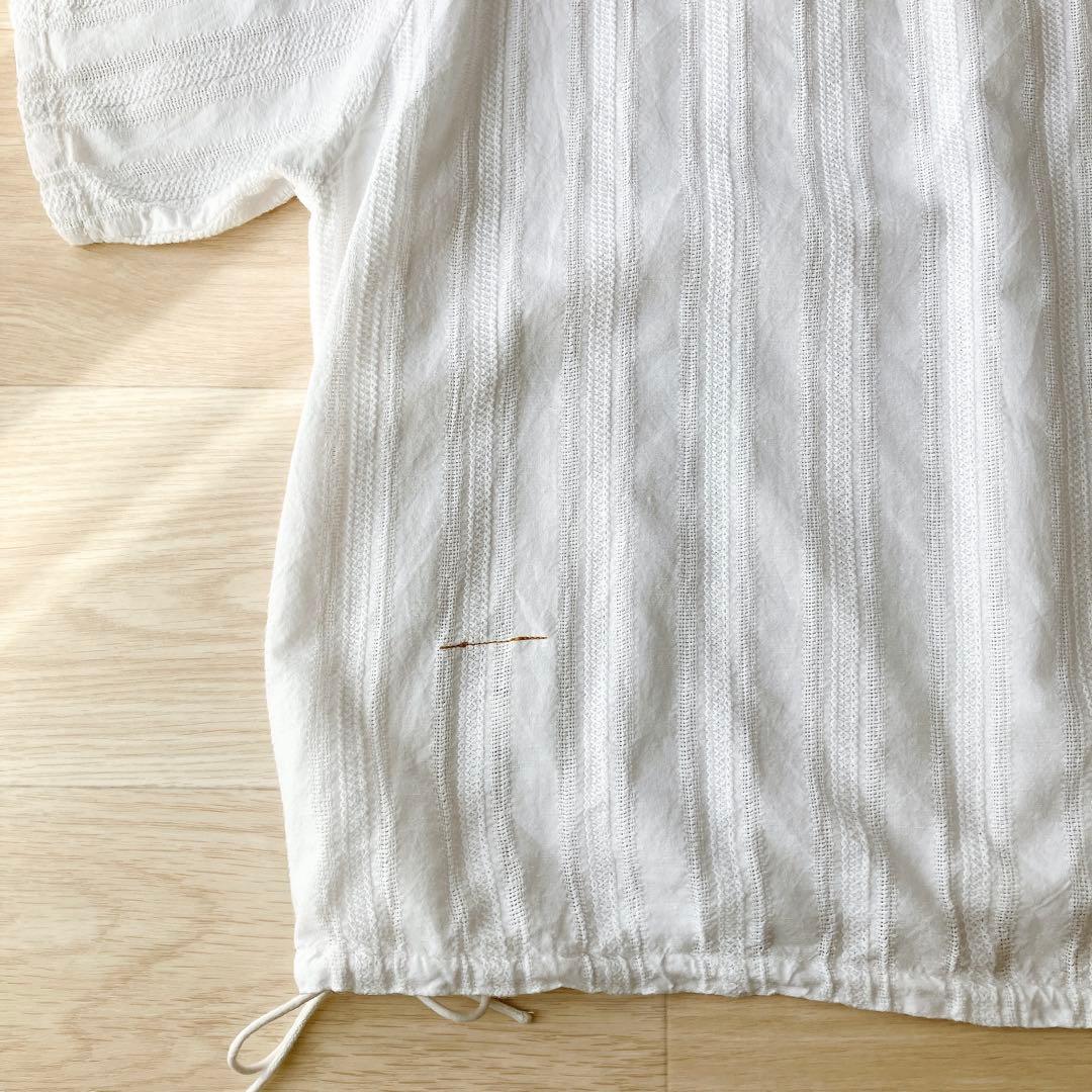 45R インドカラミdeレースTシャツ 半袖 ブラウス 白 45rpm