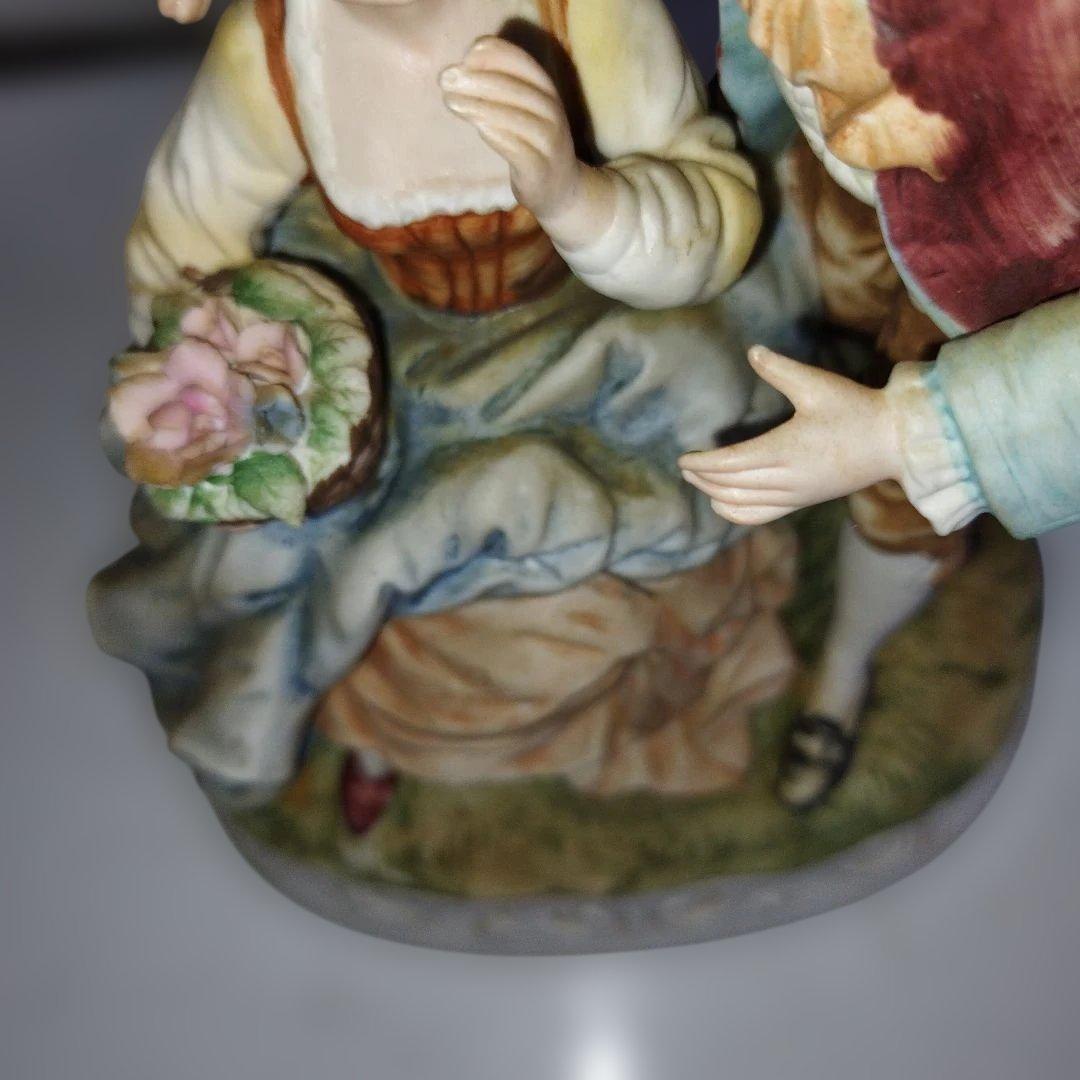 ロココ様式 男女フィギュア 陶器製