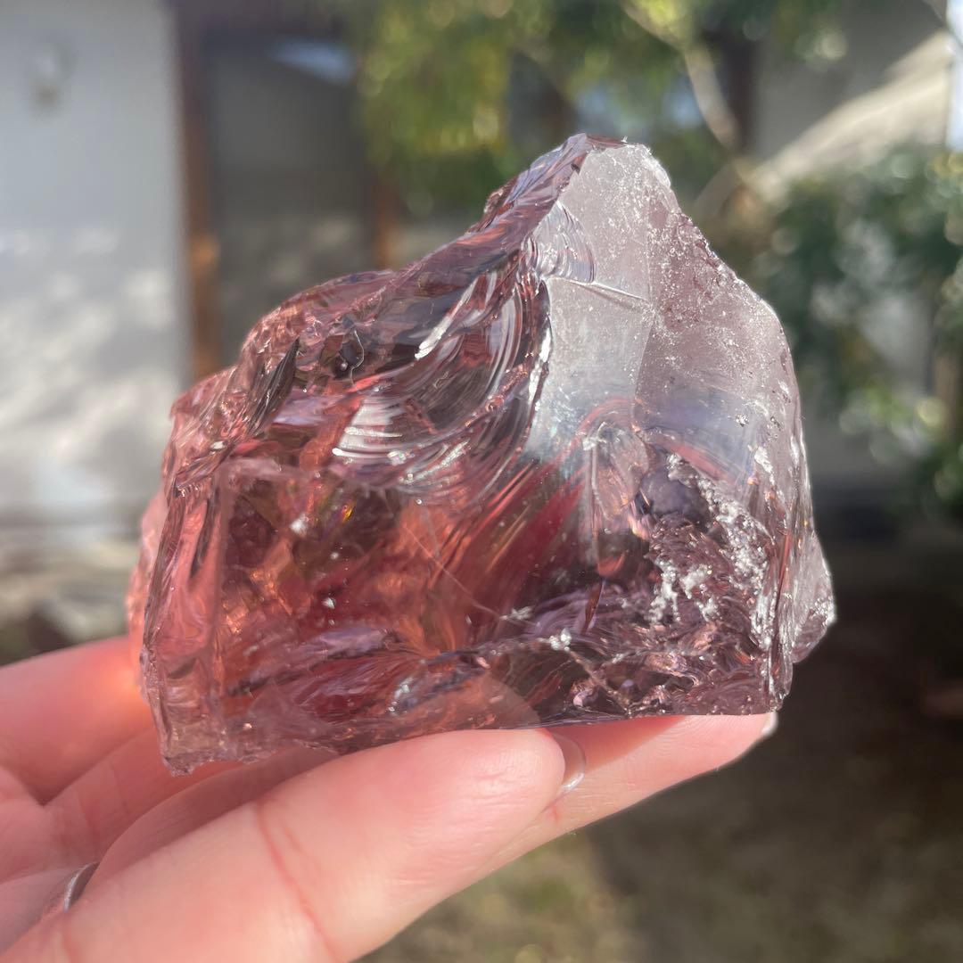 お値下げ　アンダラクリスタル 　希少ローズドフランス　267g