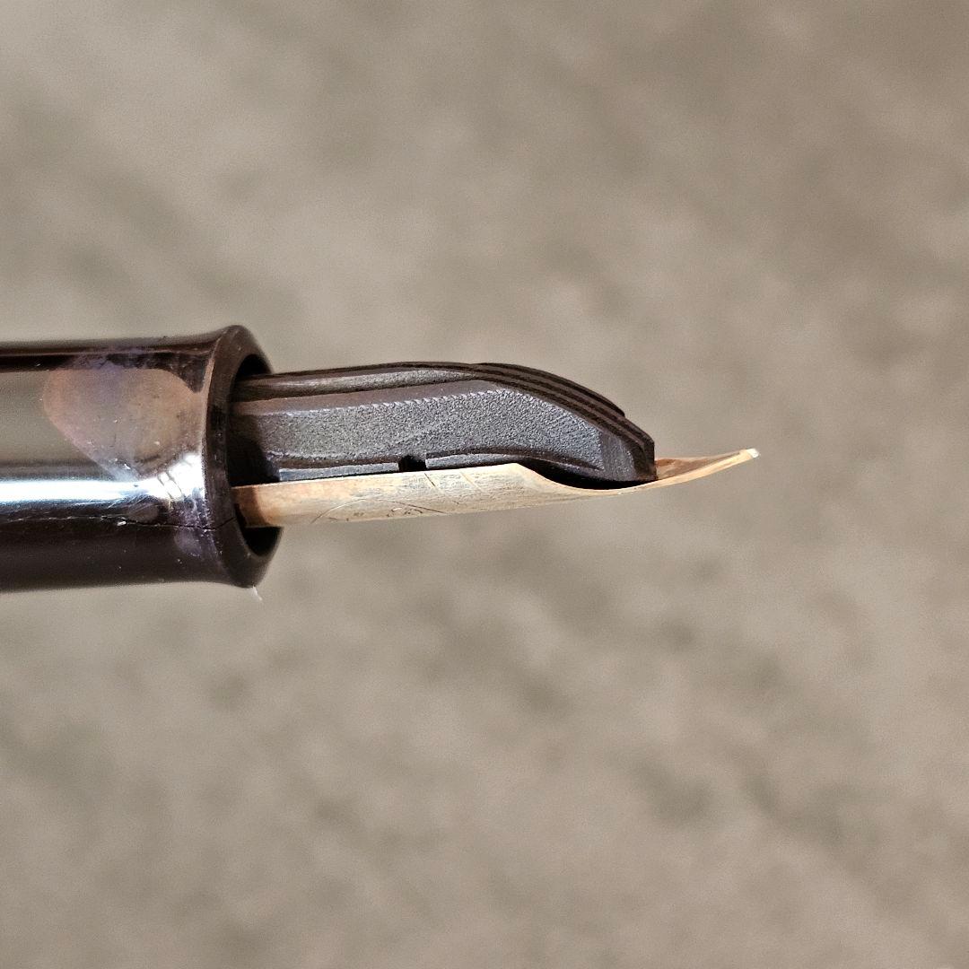 ペリカン万年筆400ヴィンテージ14金 茶縞