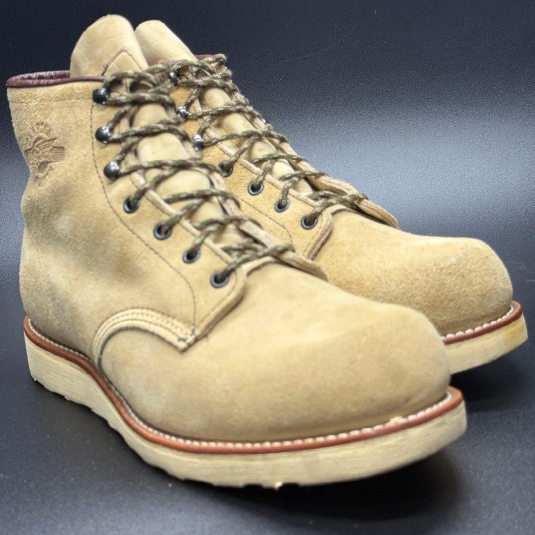 RED WING ワークブーツ PT8 スエード アメカジ 刺繍羽根タグ 本革