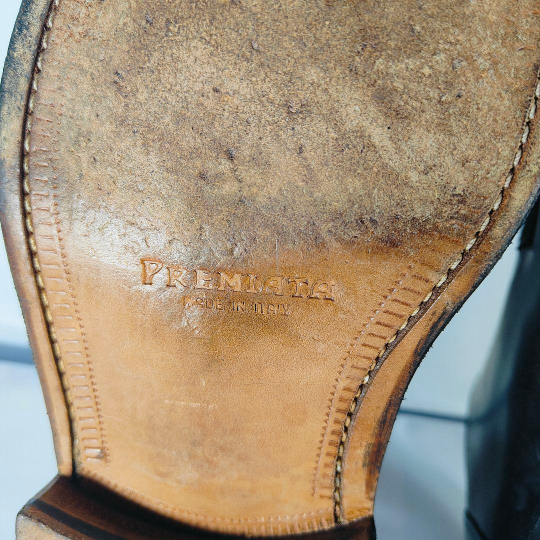 【極艶美品】PREMIATA イタリア製 ブラックラピド製法　高級黒艶本革 革靴