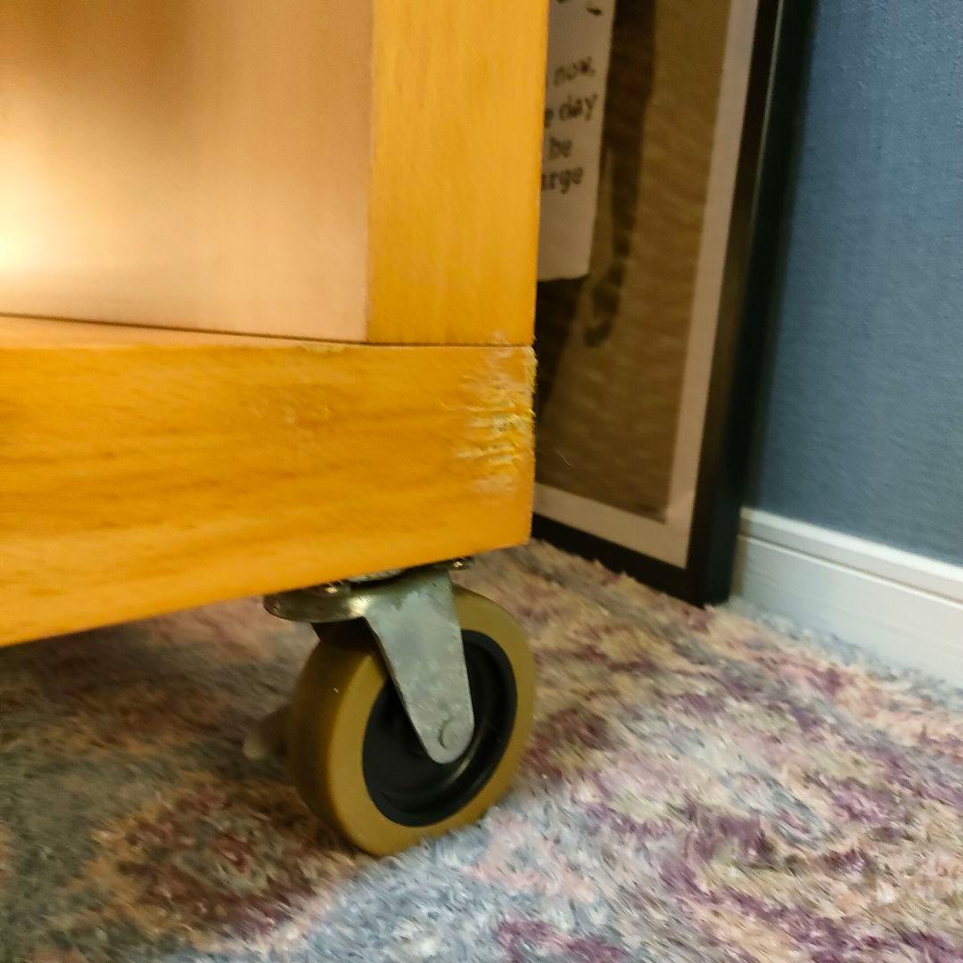 【廃盤旧モデル】無印良品2☓2シェルフ キャスター付き ブナ材