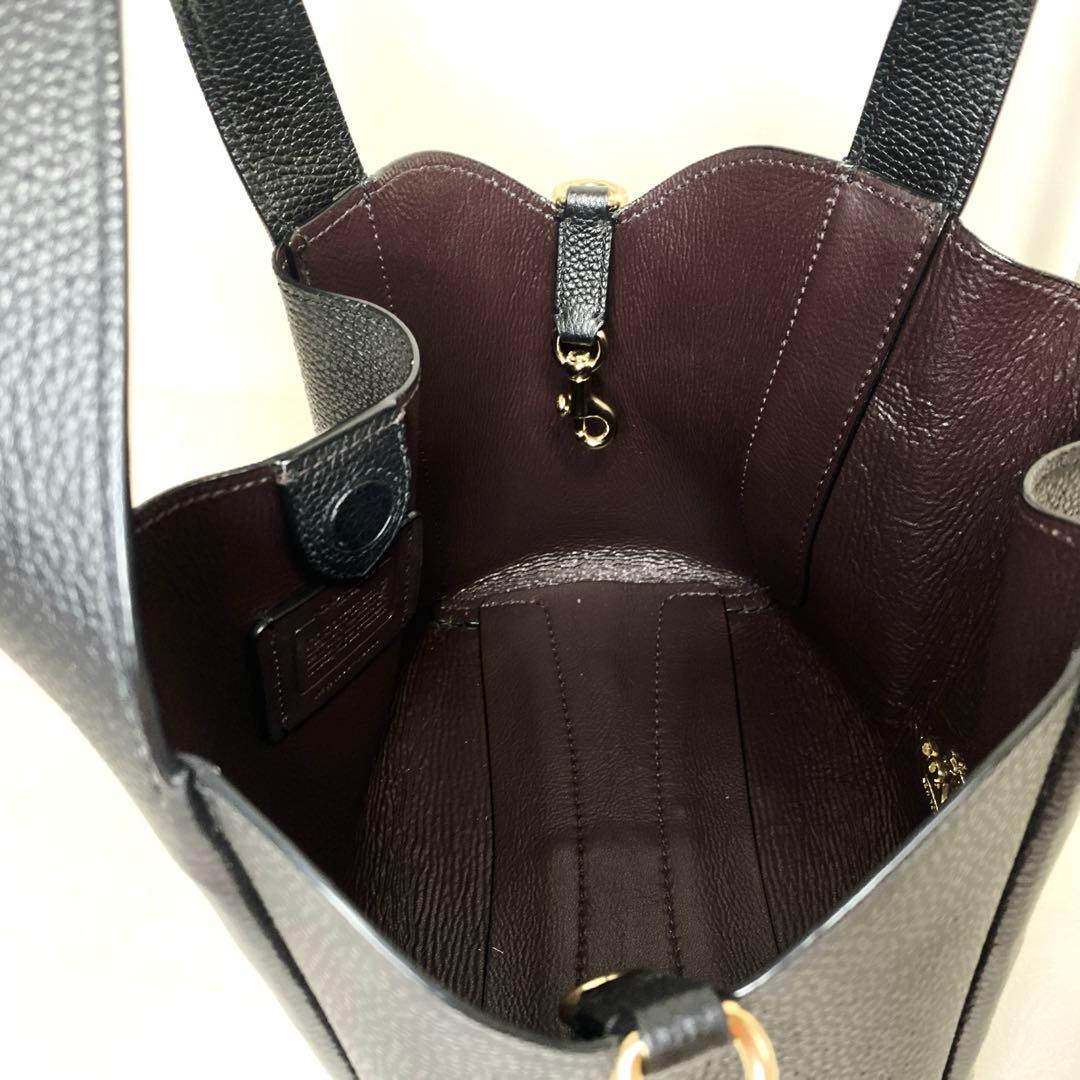 COACH ハドリー ホーボー 2way ショルダーバッグ レザー ブラック