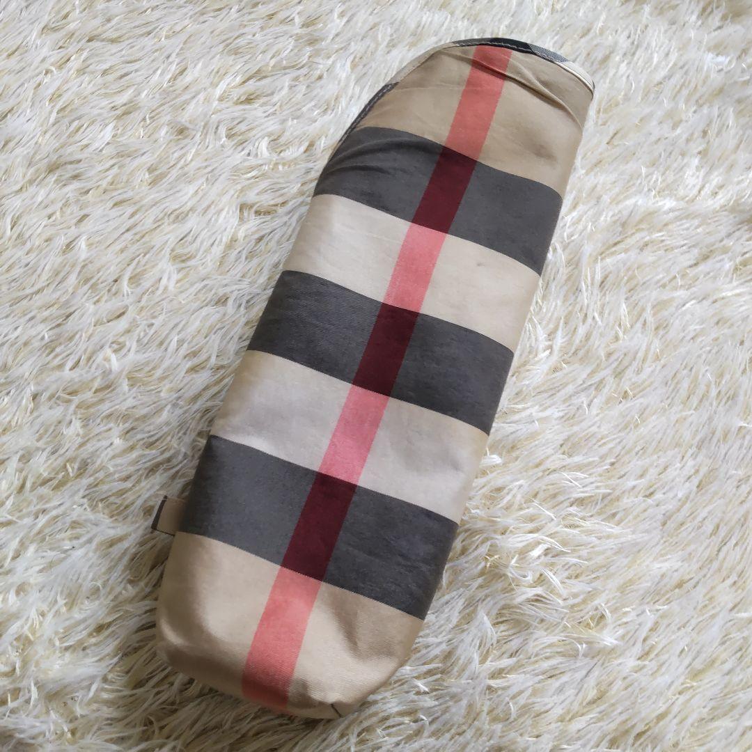 【美品】 BURBERRY バーバリー ノバチェック 折り畳み傘 大きめ 袋付き