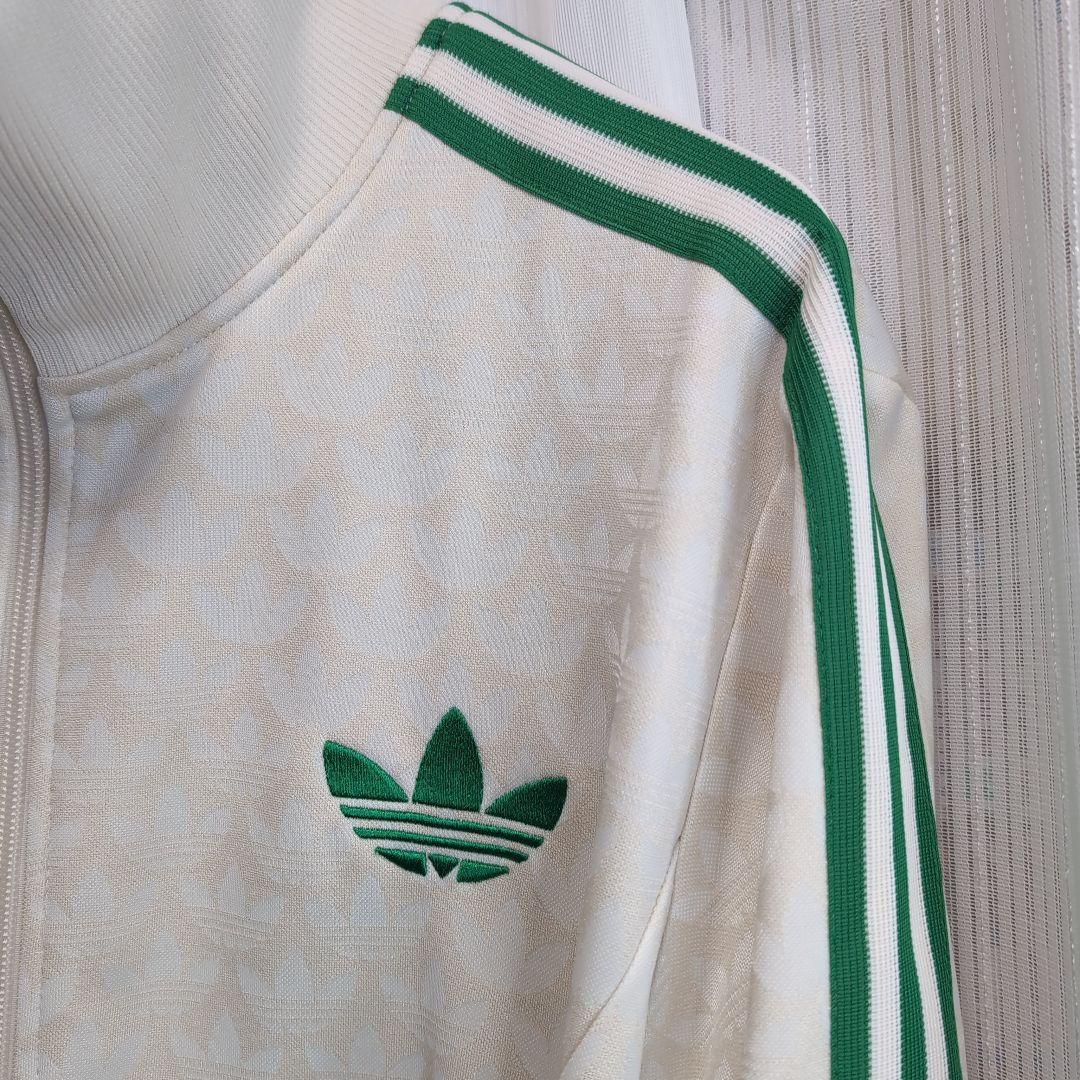 【古着】adidas ホワイト モノグラム　ジャージ　セットアップ　上XL.下L