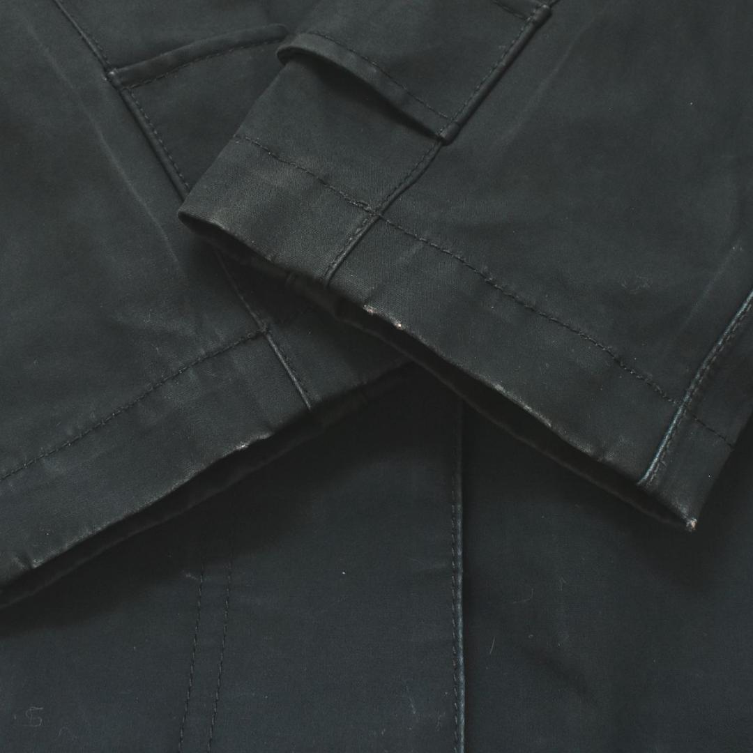 エーグル AIGLE フード付き 刺繍ロゴ ロング レイン コート M 紺 ♪