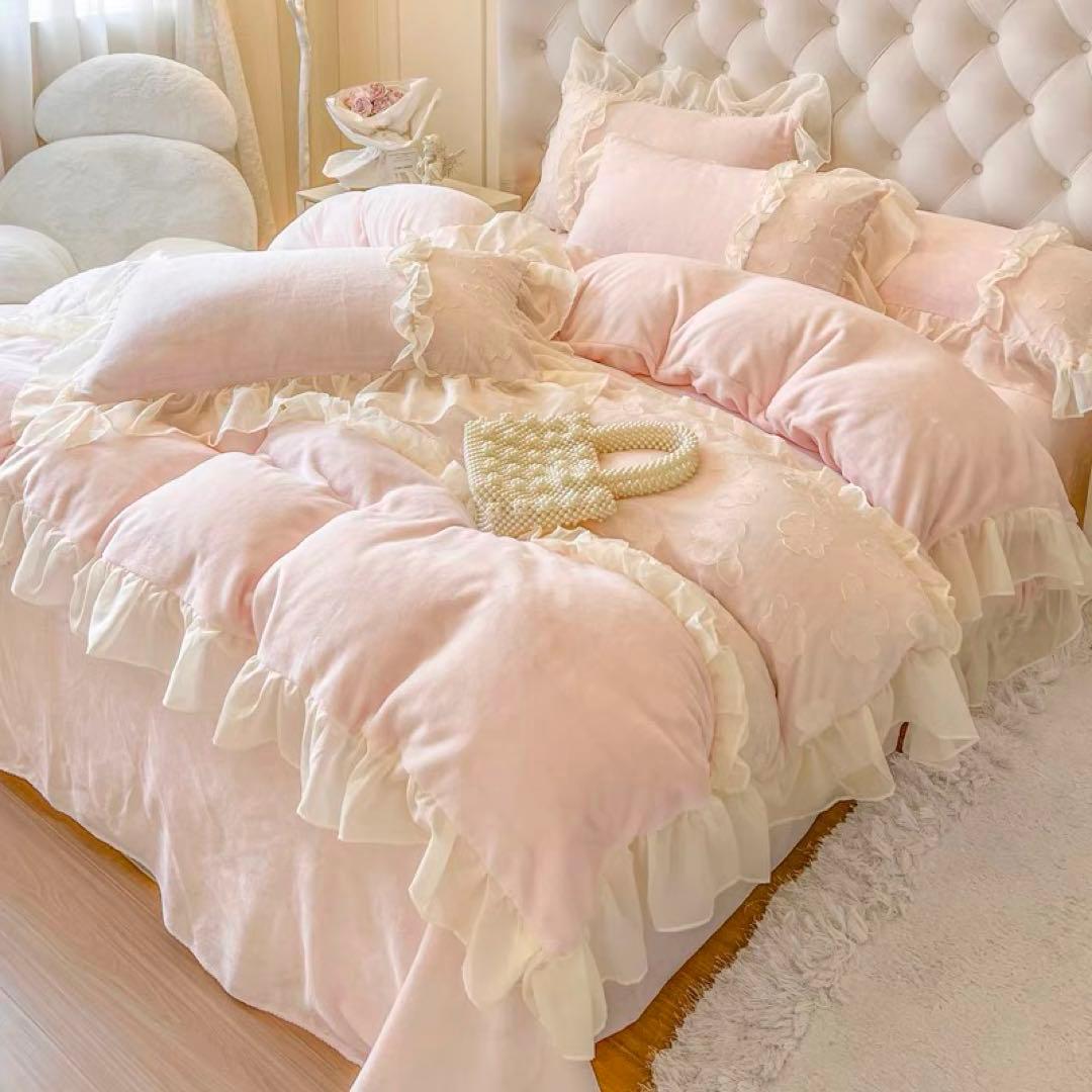 フリル付きダブルカバー・シーツセット