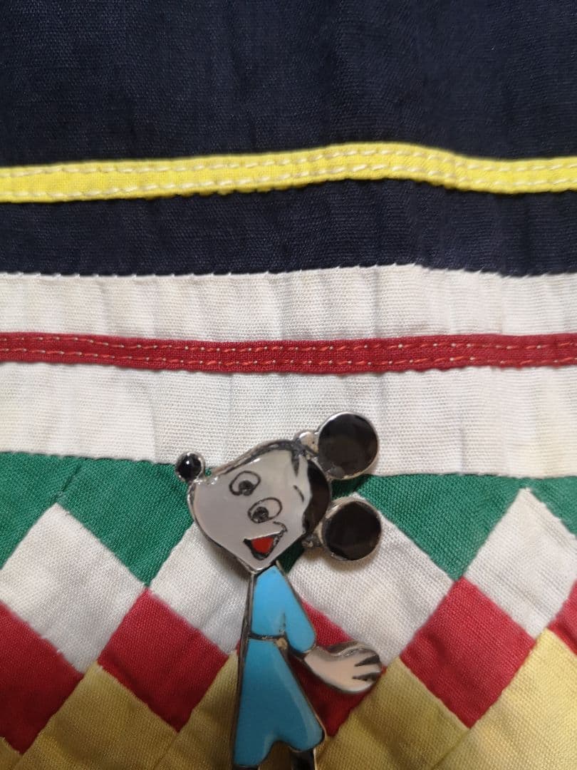 ☆*☆様 vintage ズニ族 ミッキー ペンダントトップ ブローチ