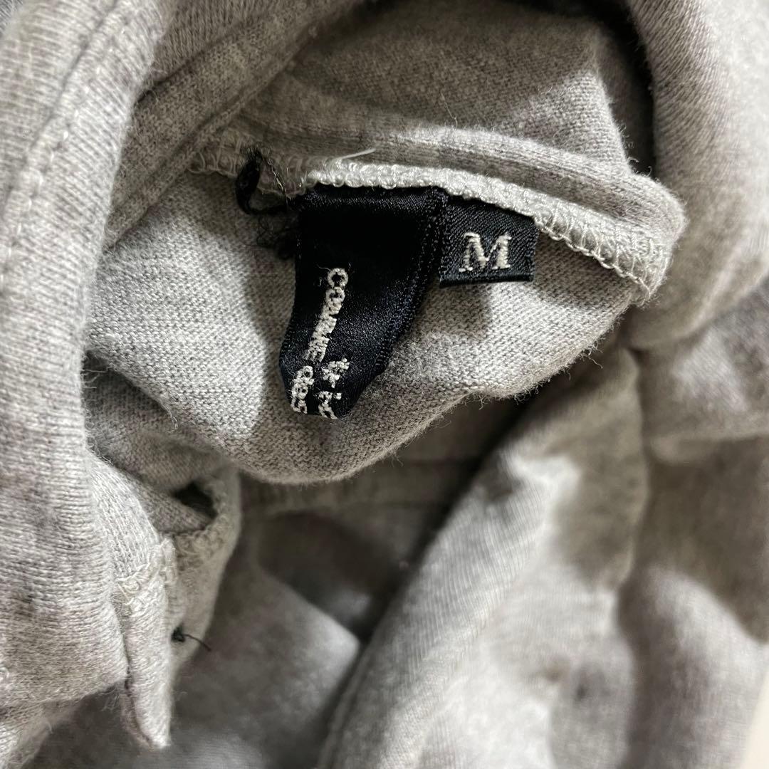 トリココムデギャルソン 丸襟ブラウス トップス フリル バックボタン グレー M