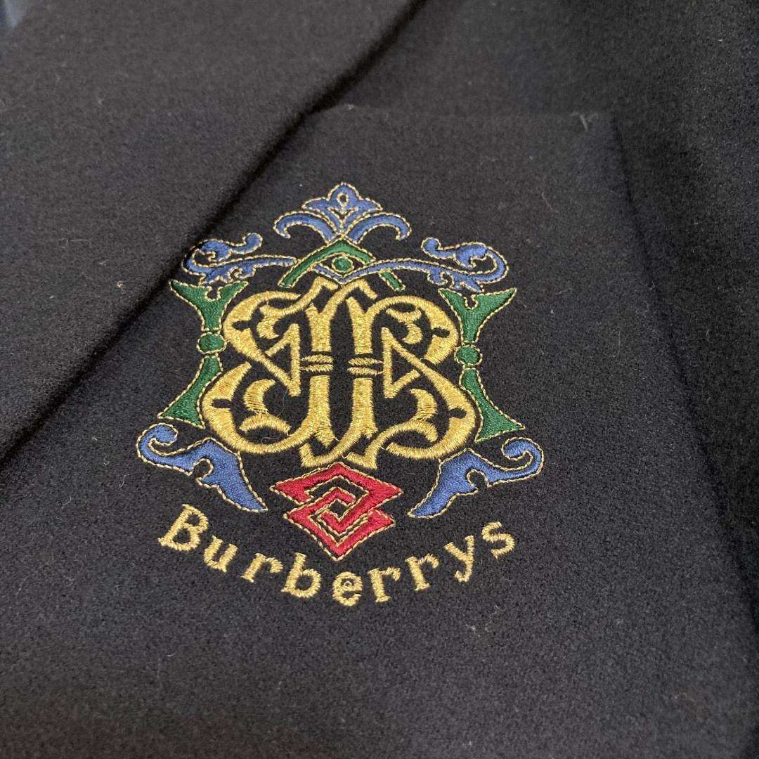 17534✨バーバリー ヴィンテージ 金ボタン エンブレム 紺ブレ ウール 9
