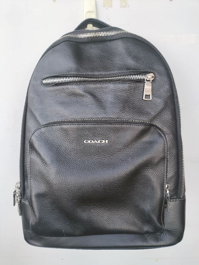 アパレル販売のエビス丸　COACH リュック　レザー　ブラック