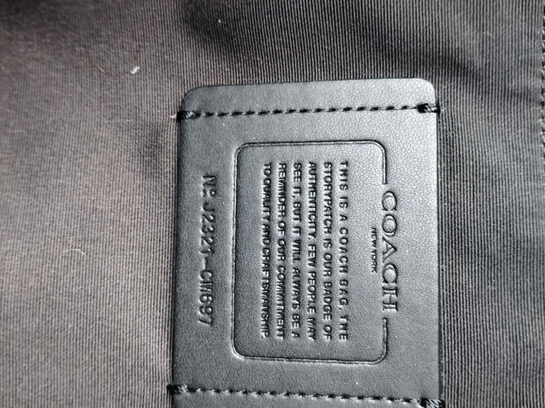 アパレル販売のエビス丸　COACH リュック　レザー　ブラック