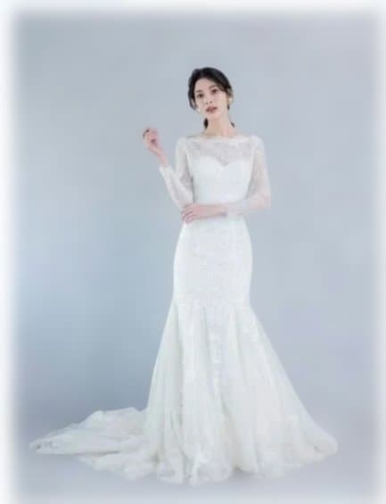 ワタベウェディング　ホワイト マーメイドウェディングドレス