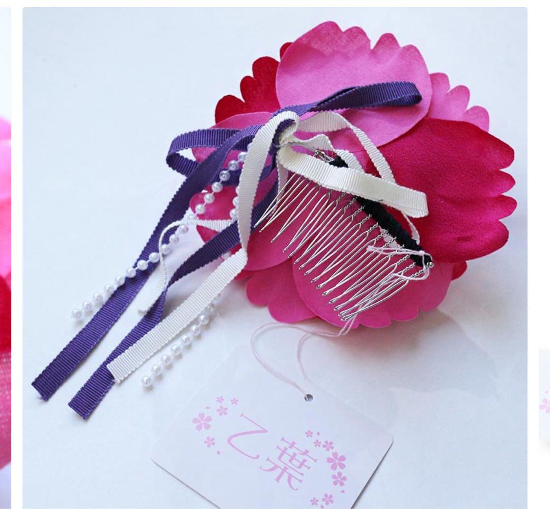 七五三用 花柄 着物 セット　式部浪漫