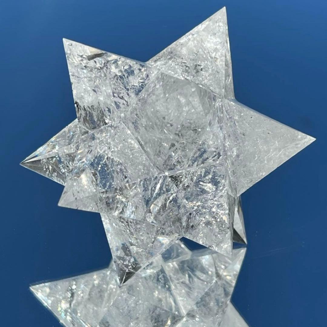 ☆特別出品☆透明度にギラギラクラック☆究極形状☆レインボー 水晶 アステロイド