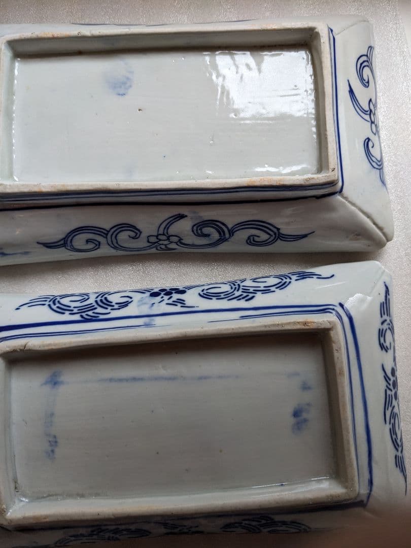 古伊万里　べろ藍　長角皿　5枚