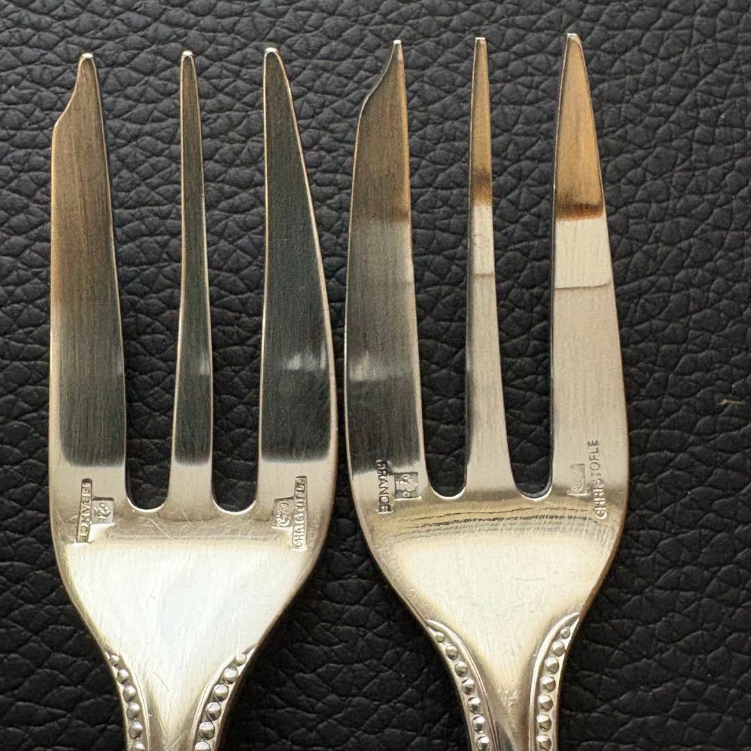 クリストフル　パール　ケーキフォーク8点