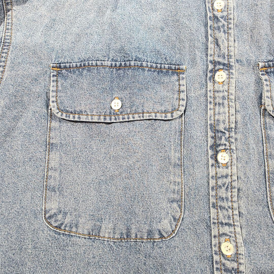 リヴドロワ 【MONN.:.(モン)】ビッグデニムシャツ ブルー