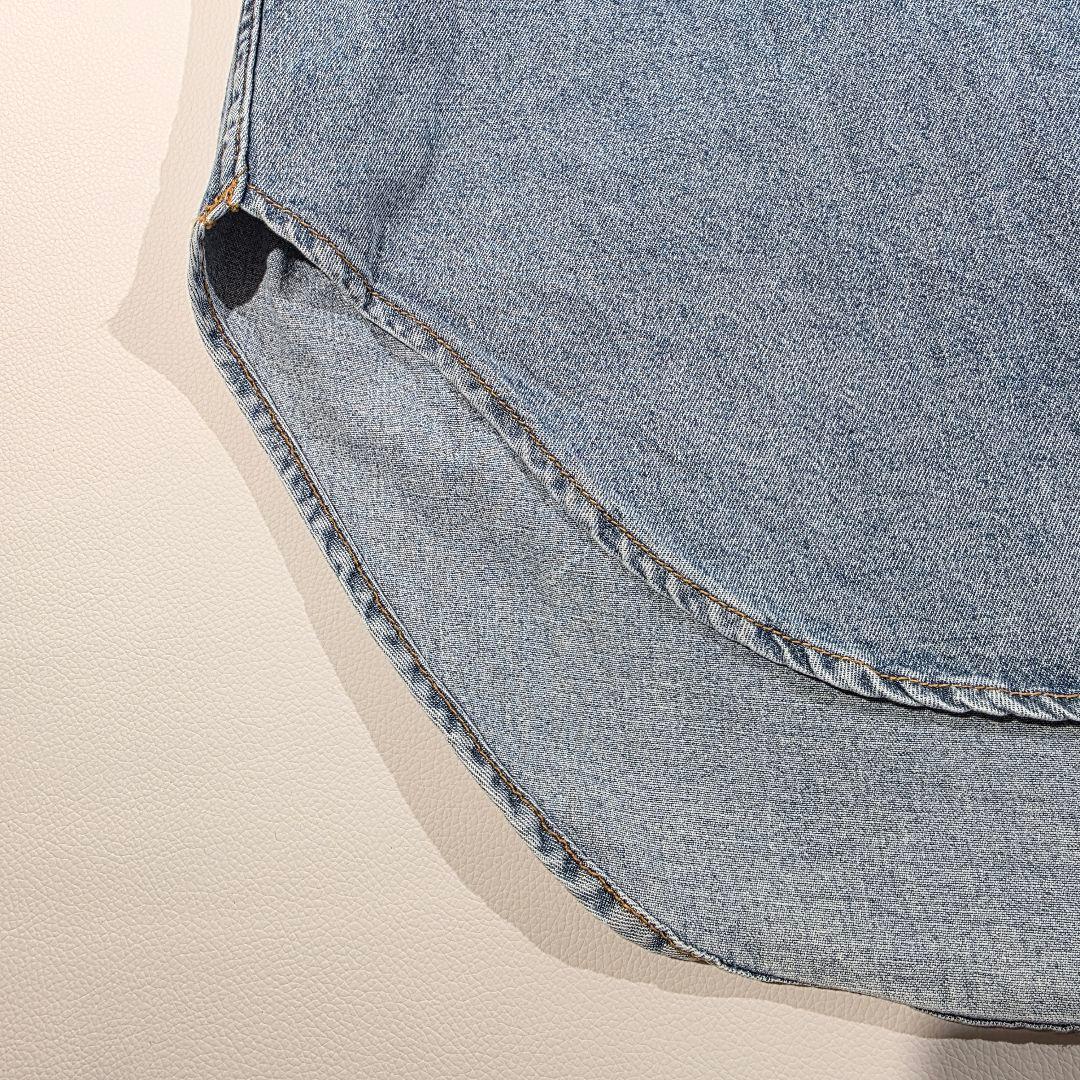 リヴドロワ 【MONN.:.(モン)】ビッグデニムシャツ ブルー