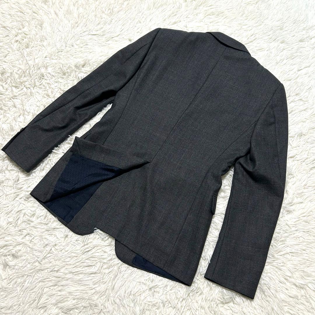 グッチ　スーツセットアップ　46R グレー系　裏地総柄　インターロッキング