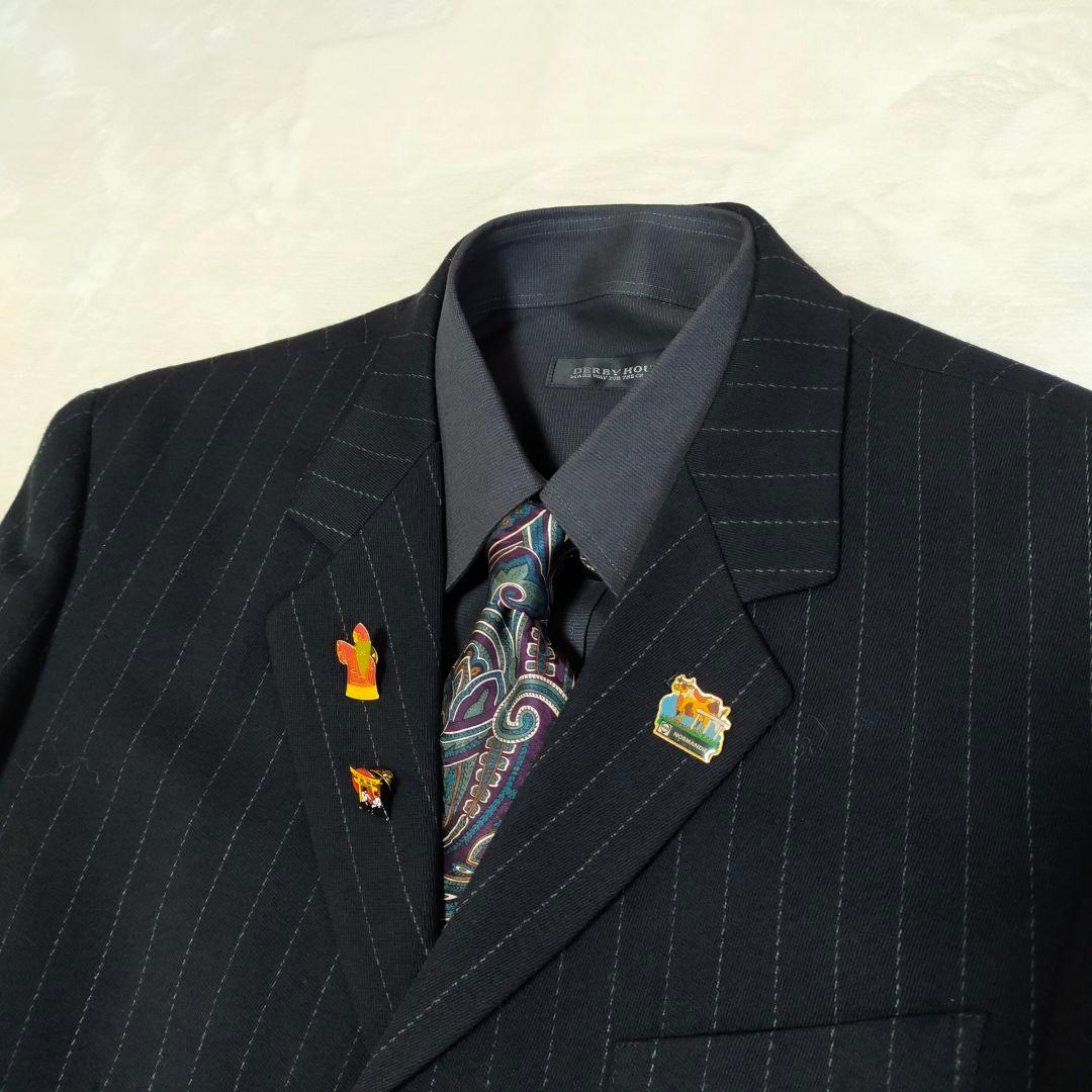 美品　90S　Paul Smith　ピンストライプ柄　3釦スーツ　Lサイズ