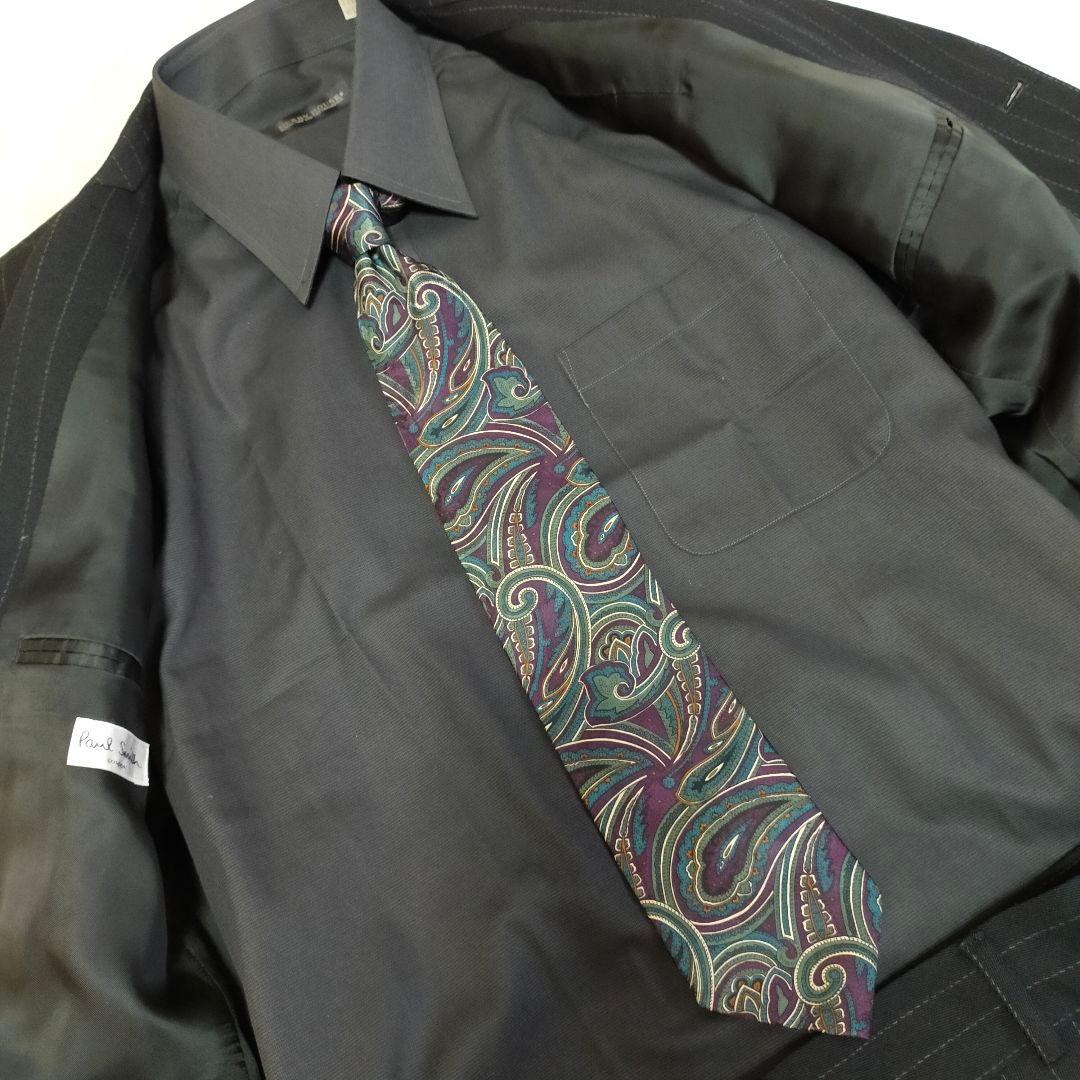 美品　90S　Paul Smith　ピンストライプ柄　3釦スーツ　Lサイズ
