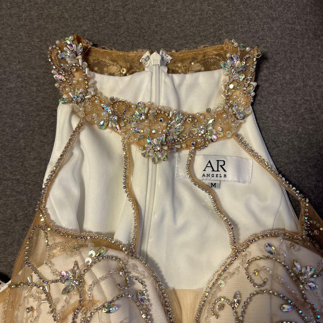 エンジェルアール　ホワイト　ビジュー　キャバドレス　ナイトドレス　タイト　ミニ