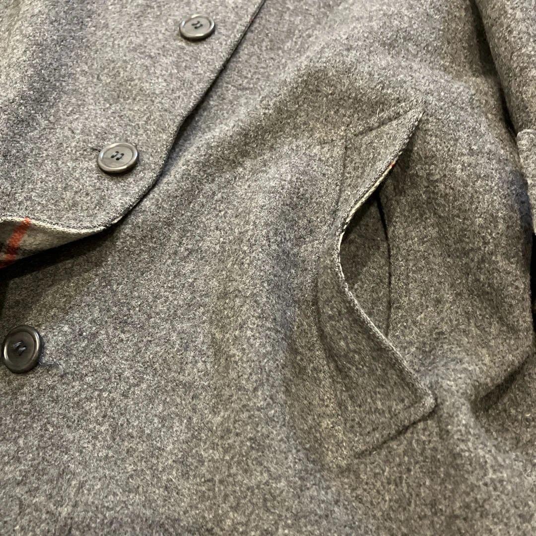 BURBERRYS バーバリーズ　リバーシブルコート チェック　グレー　ベルト付