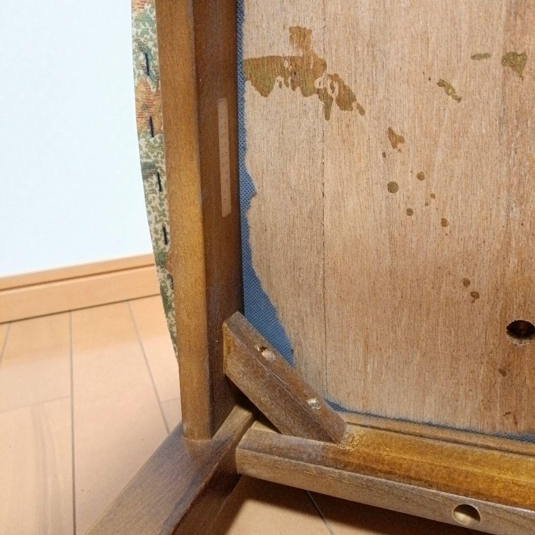 カリモク　コロニアル　ダイニングチェア　ジャガード　レトロ　花柄　ヴィンテージ