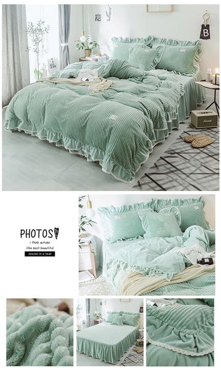 布団カバー シングル3点セット 暖かい 秋冬 ダブル4点セット モコモコ