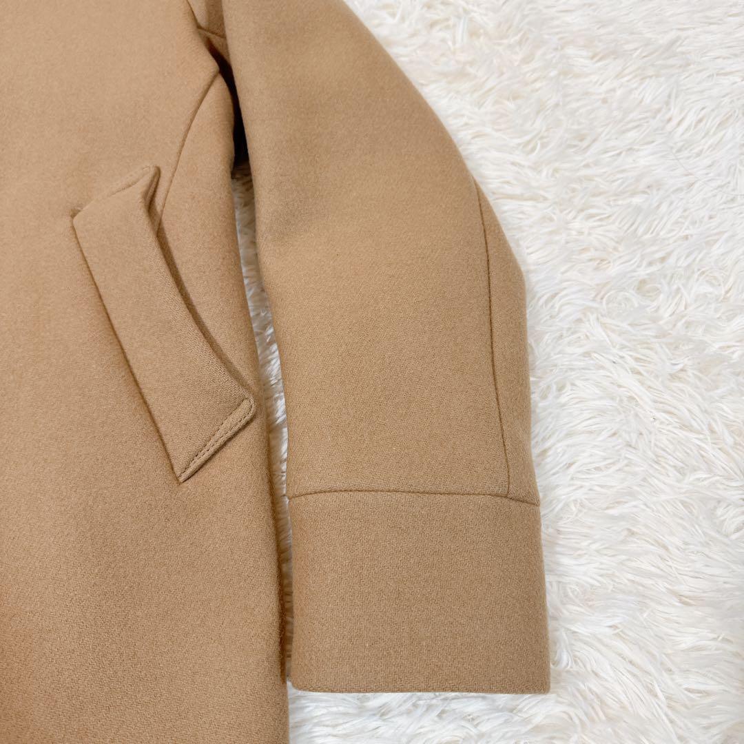 美品 EDIFICE メルトン ラウンドカラー　コート くるみボタン L