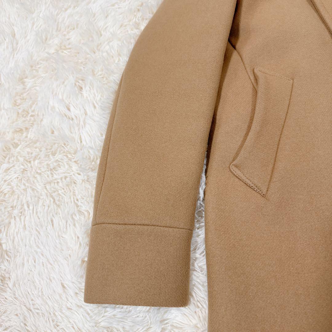 美品 EDIFICE メルトン ラウンドカラー　コート くるみボタン L