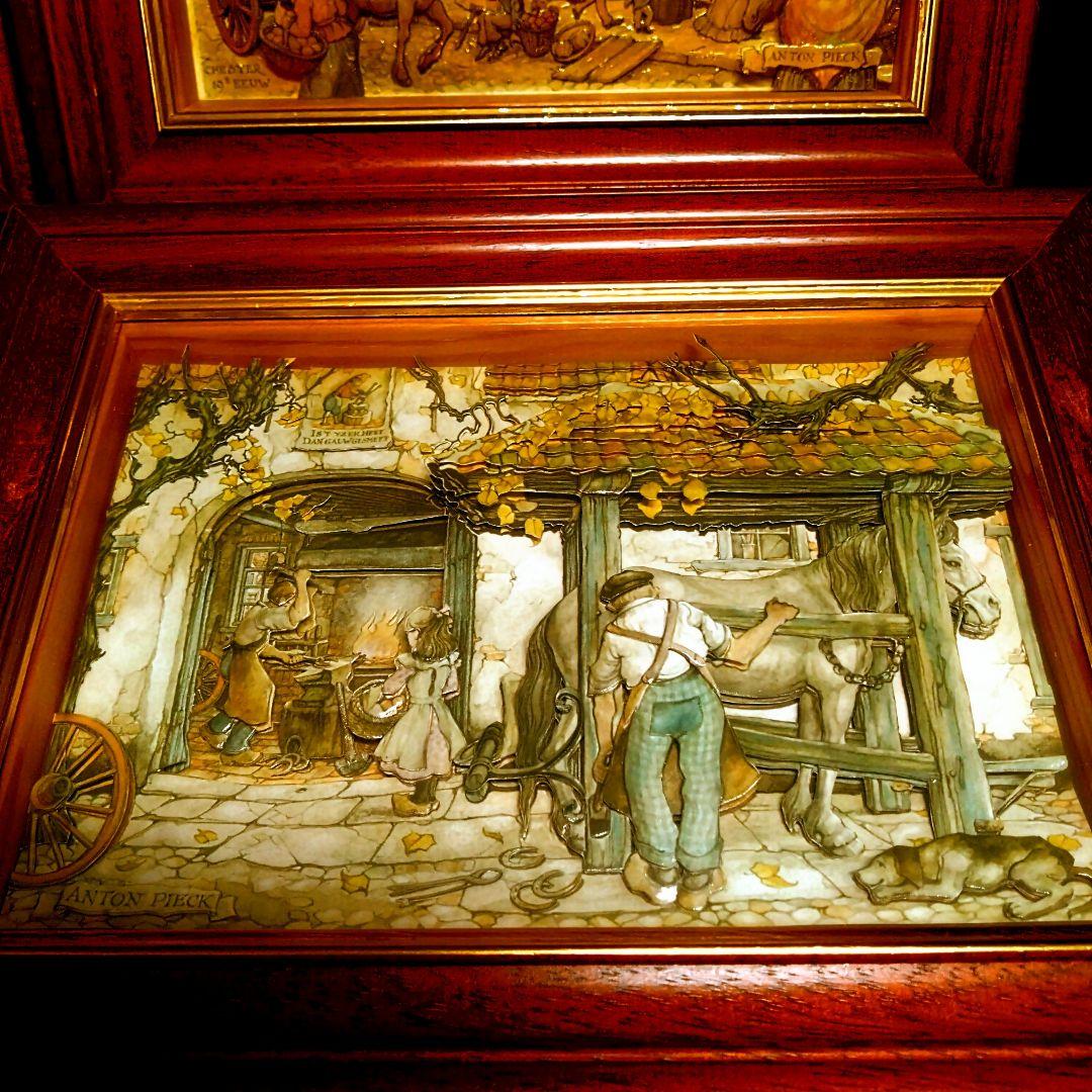 【アントンペック】4点　3Dアート　玩具店　蹄鉄店　演奏会　馬車