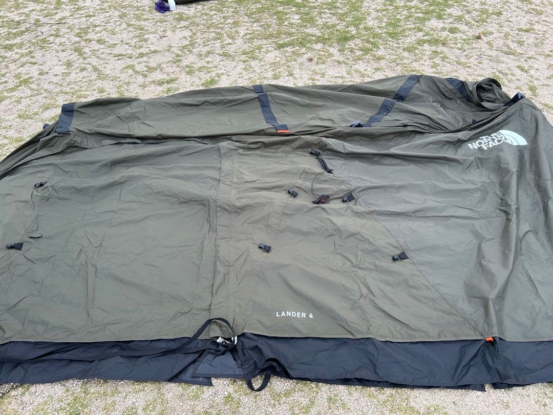 最終値下中【美品】ザノースフェイス ランダー4 キャンプテント オリーブ 前室付