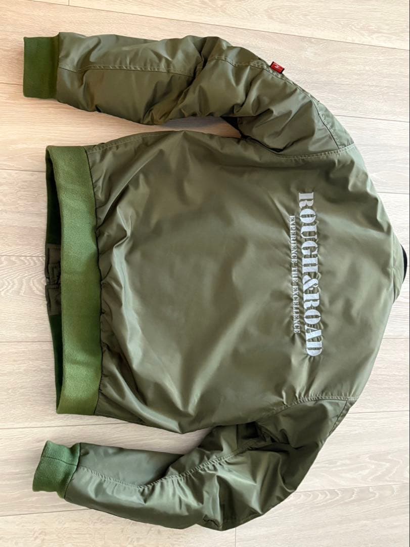 試着のみROUGH&ROAD バイクジャケット サイズ Lオリーブグリーン