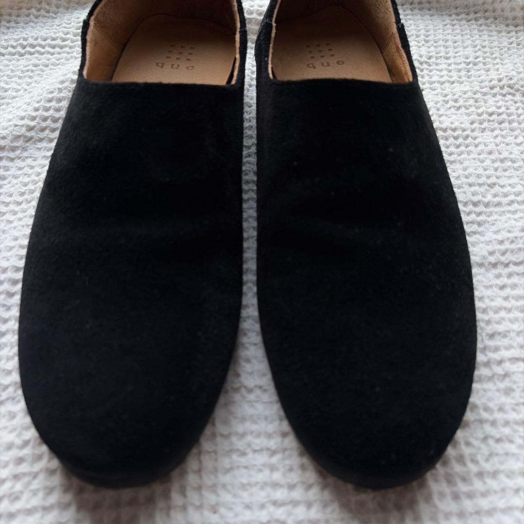 靴 que shoes Vibram plain / black velour