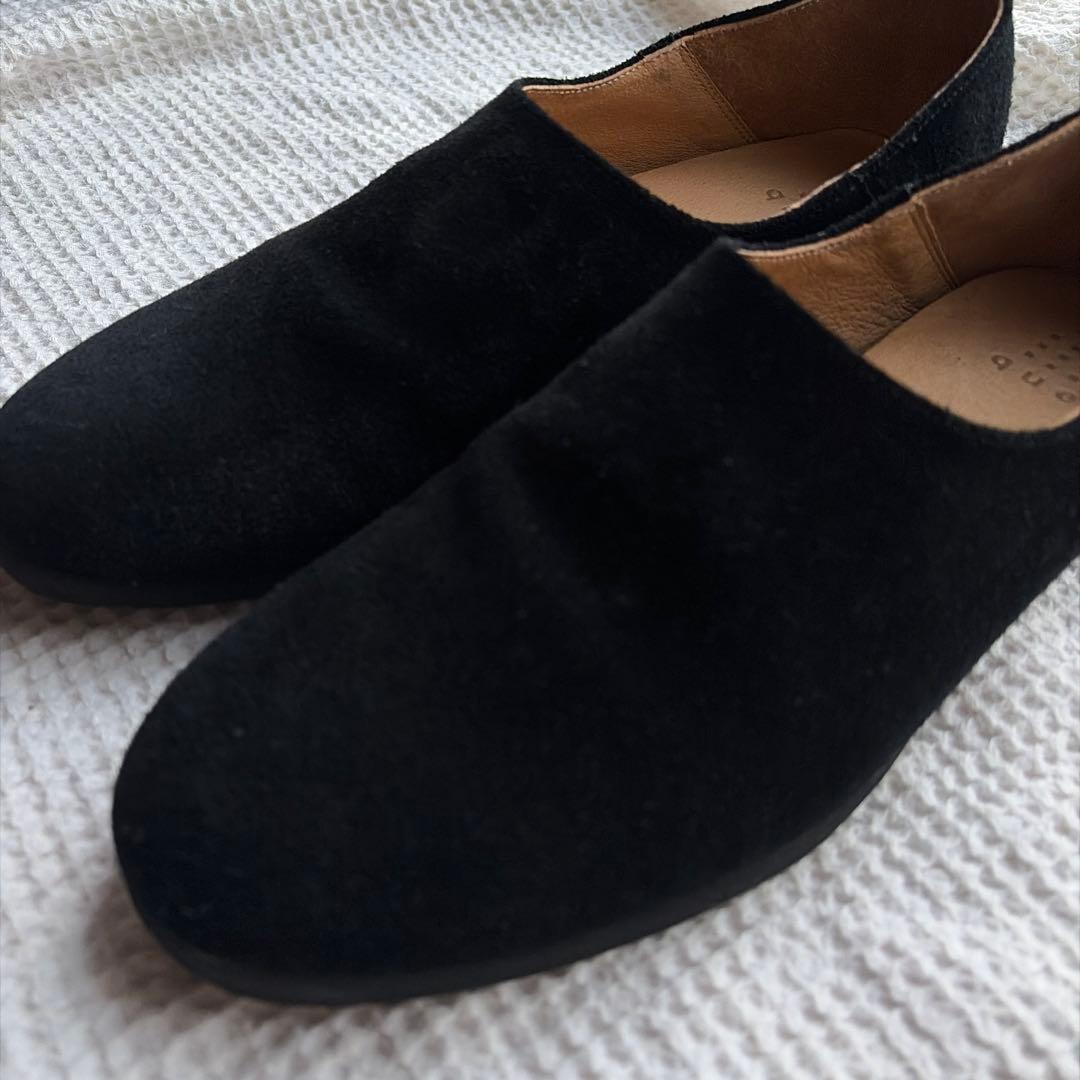 靴 que shoes Vibram plain / black velour