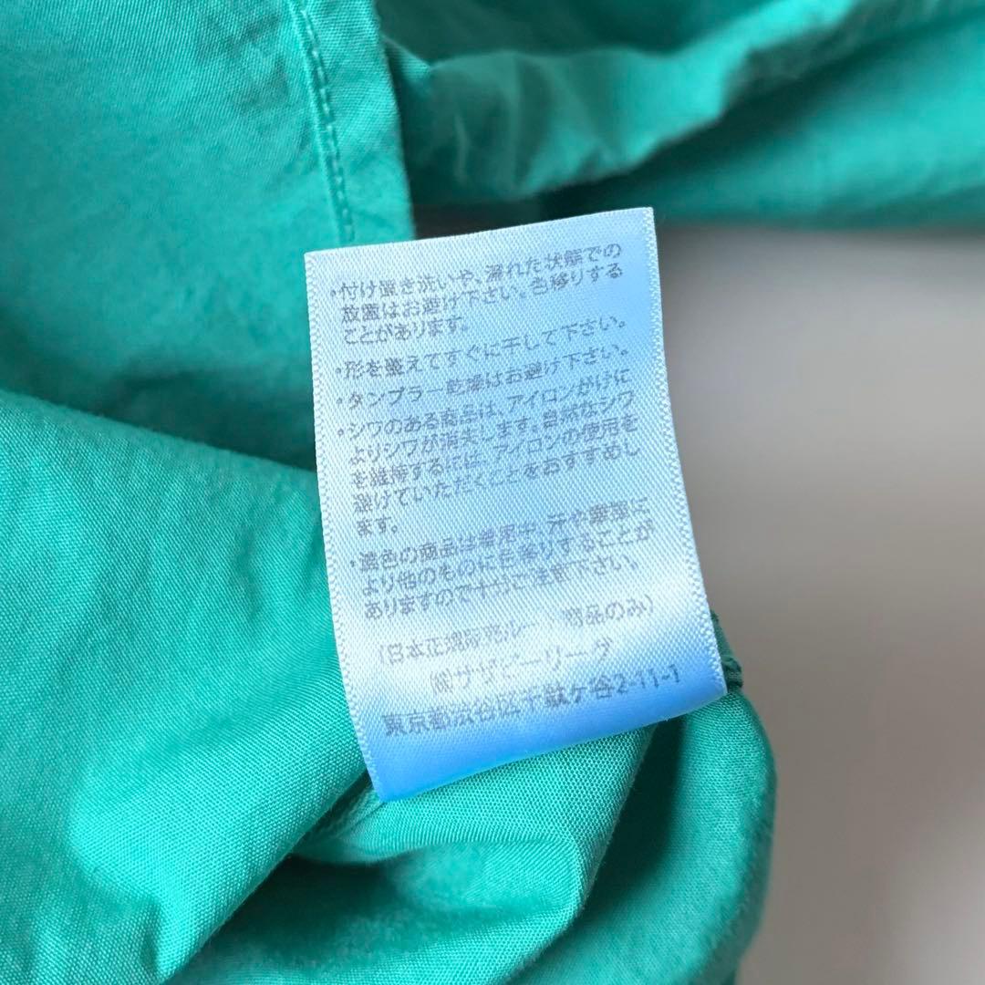 美品♡　フランク&アイリーン　Eileen　長袖　スキッパー　シャツ　XS　緑