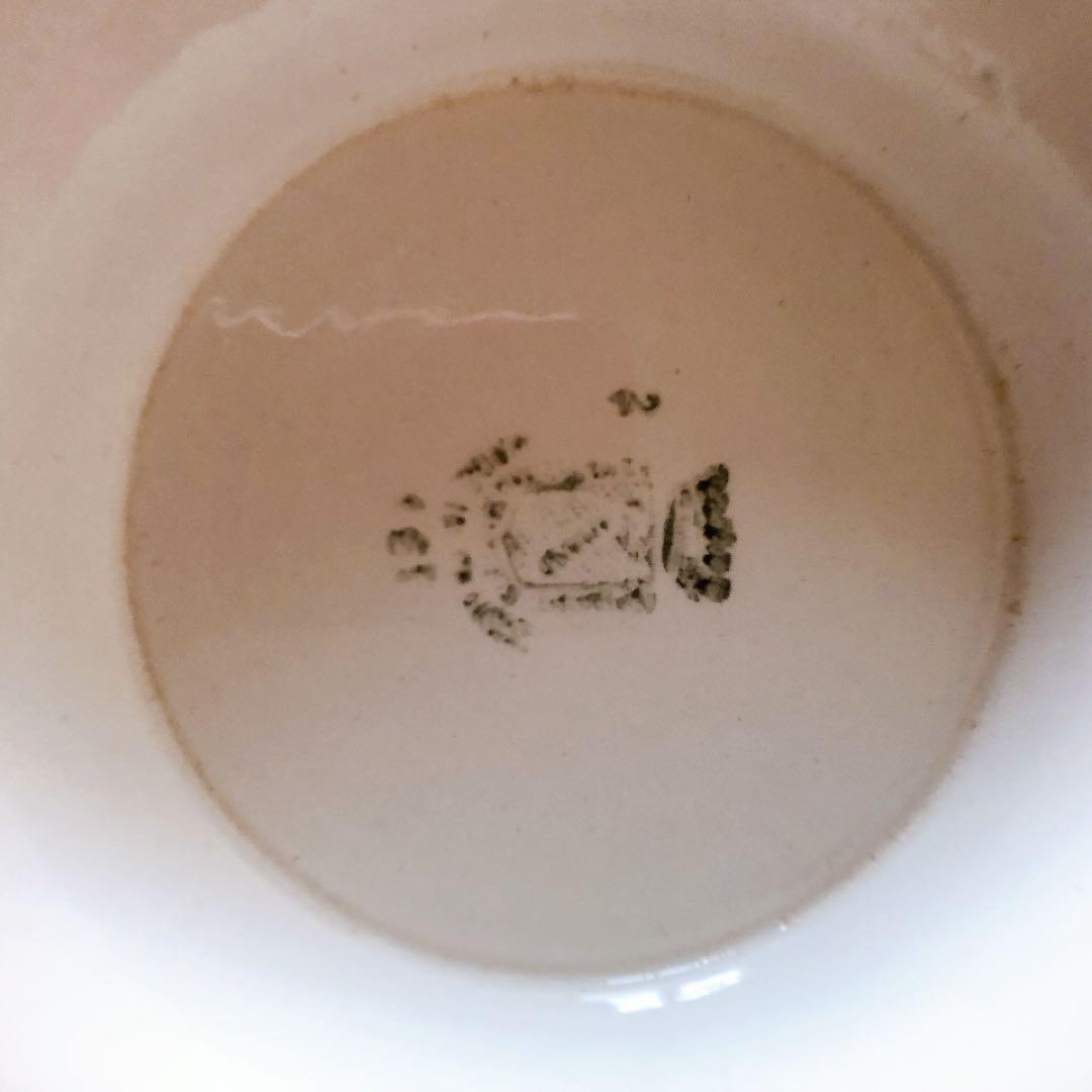 サンタマン　バスク柄ケーキスタンド　フランスアンティーク食器　ブロカント　蚤の市