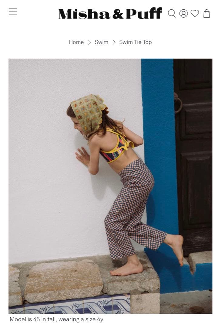 misha&puff ストライプ セパレート水着 8y