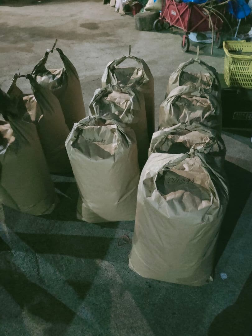 30kg米袋入り竹炭3袋(小粒)(粉ふるい済み)(約120リットル)　大阪産