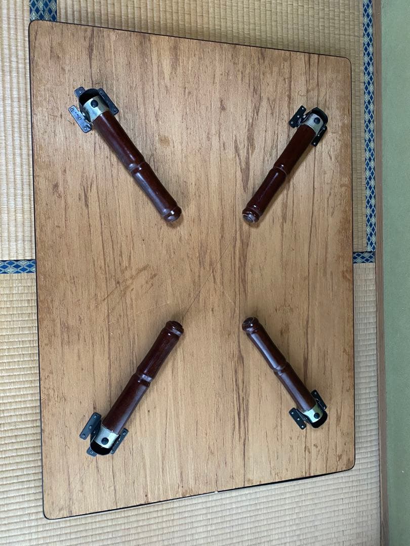 折りたたみ ちゃぶ台 長方形　座卓 昭和レトロ　古民家