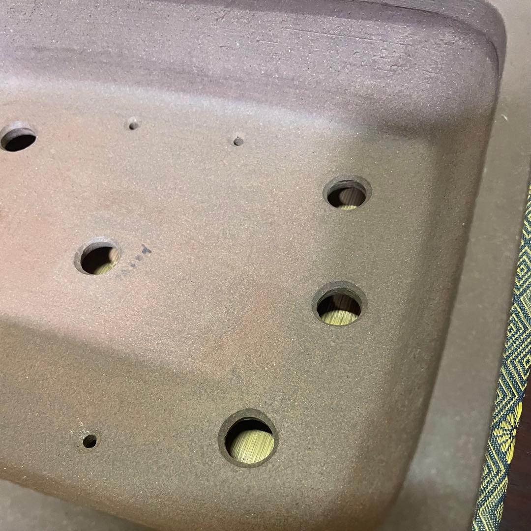 【落款あり】中村祐士 常滑 中野裕士 紫泥長方鉢