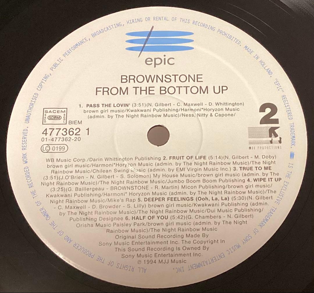 FROM THE BOTTOM UP BROWNSTONE EUオリジナル盤LP